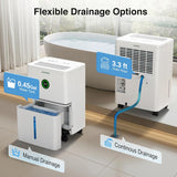 1600 Sq.Ft Dehumidifiers for Home and Basement with Drain Hose, Ultra Quiet 41dB