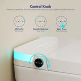 Smart Toilet, Eridanus One Piece Tankless Toilet with Bidet Built in, Foot-Sensor, Off-Seat Auto Flush