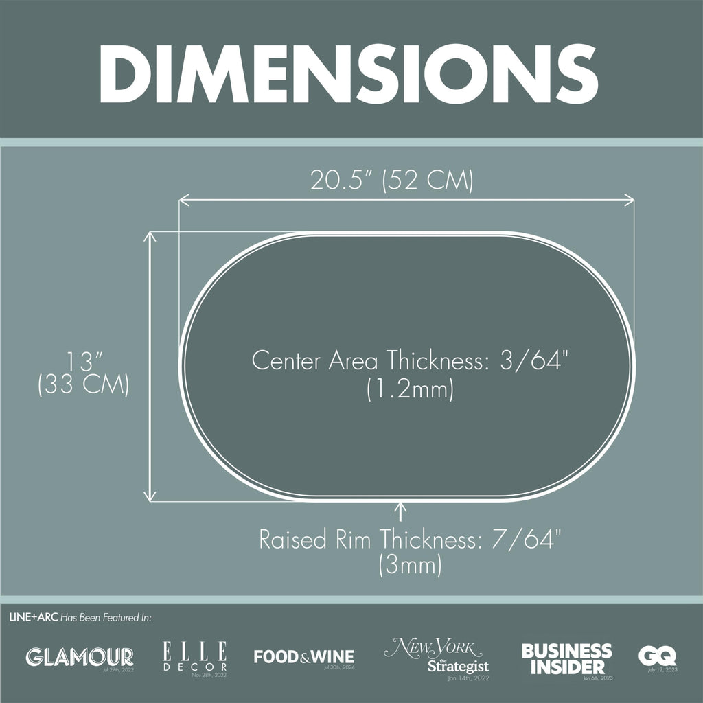 Oval Silicone Degrē Placemats, Chalk (20.5"x13", Set of 2)