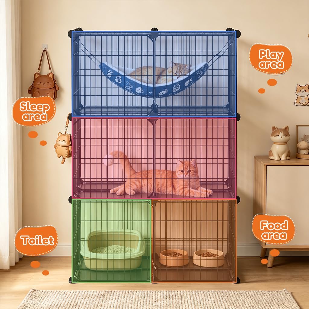 Cat Cage DIY Cat Enclosures Catio for Kitten (27"x 27"x 41")