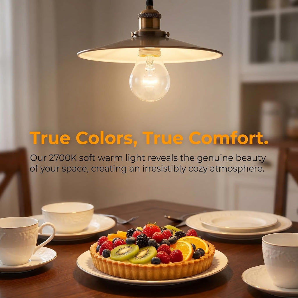 A15 Incandescent Appliance Bulb, Dimmable 15W, 2700K, E26, 6 Pack