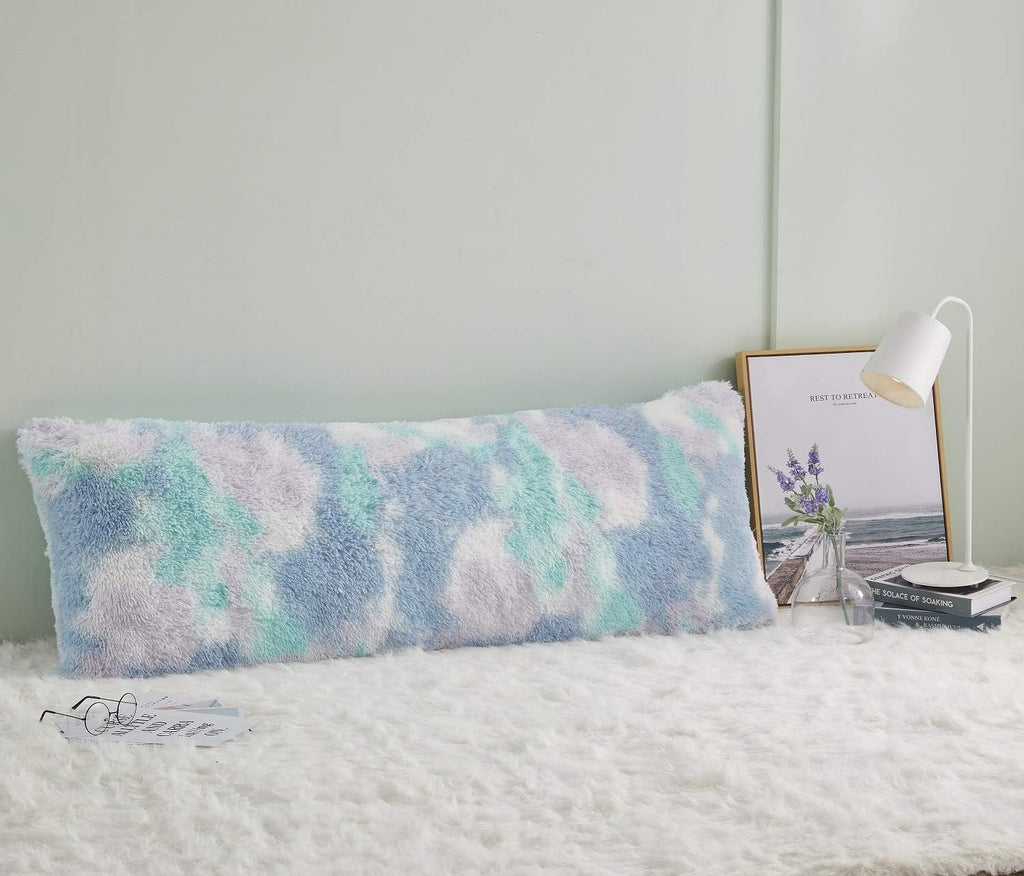 Cozy Plush Fur Body Pillow 20X54 Inches with Premium Filling, Ultra Soft Bed and Sofa Pillow, Vibrant Pastel Colors
