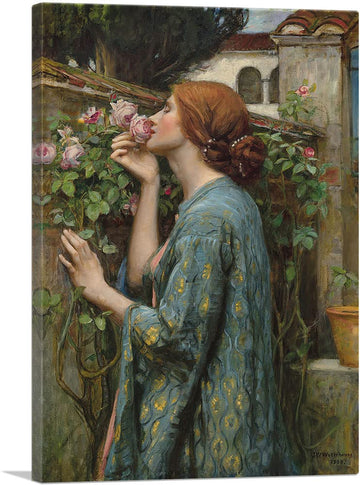 The Soul of the Rose 1908 Canvas Art Print Stretched Framed Painting Picture Poster Giclee Wall Decor by John William