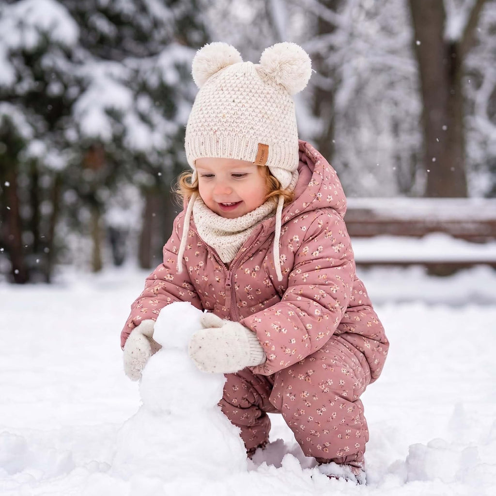 Kids Toddler Winter Hats Beanie Mittens Gloves Scarf for 0-4 Year