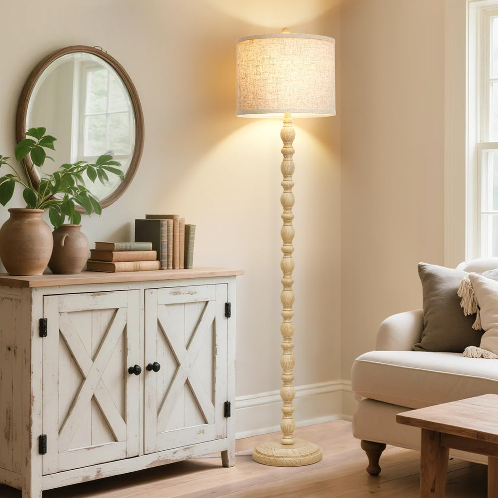 Farmhouse Floor Lamps, Standing Lamp with Bulb