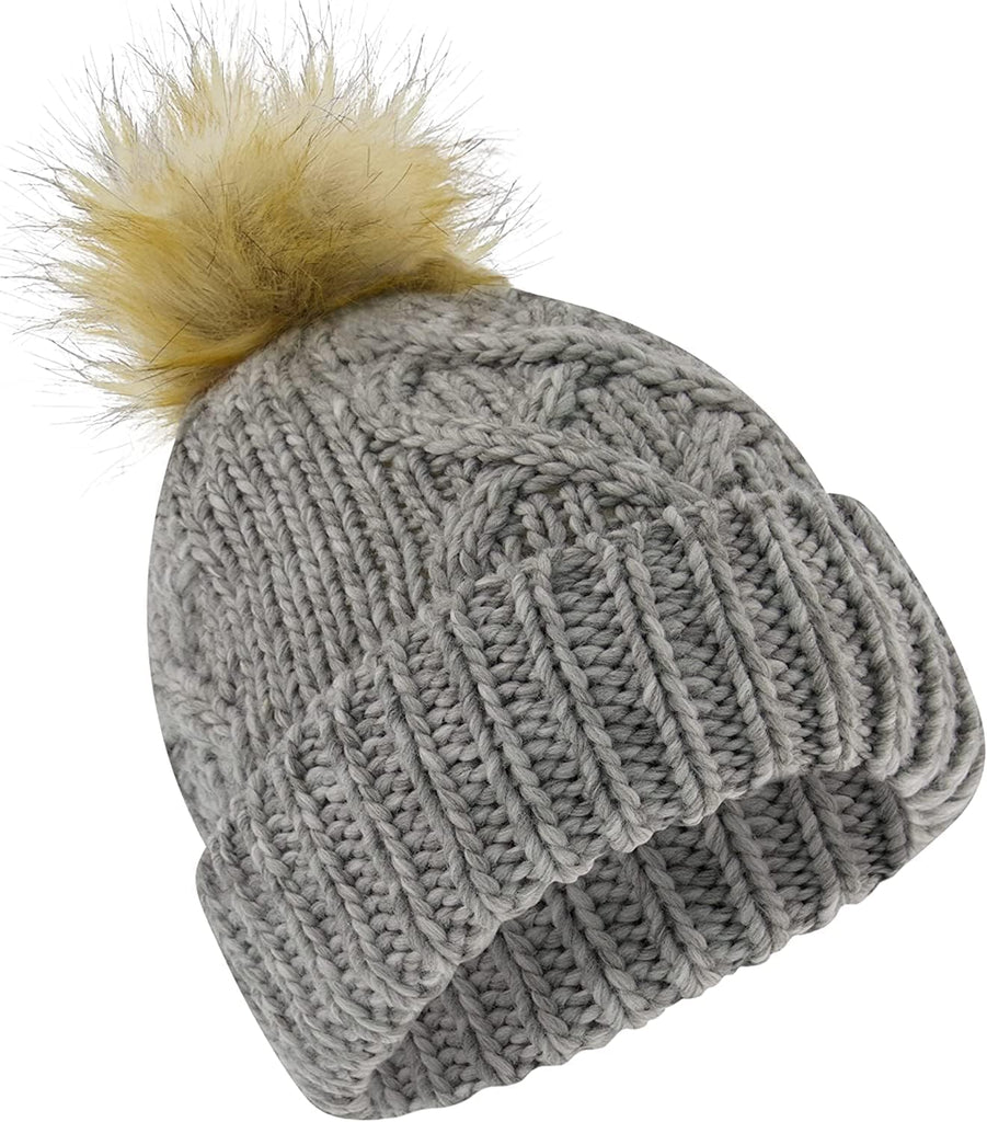 Baby Beanie and Mitten Set & Toddler Winter Hat Boy Girl Fleece Lined for Infant 0-6, 6-12