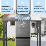 5' x 8' Outdoor Hardtop Grill Gazebo, Wall-Mounted Pergola H - Image 3