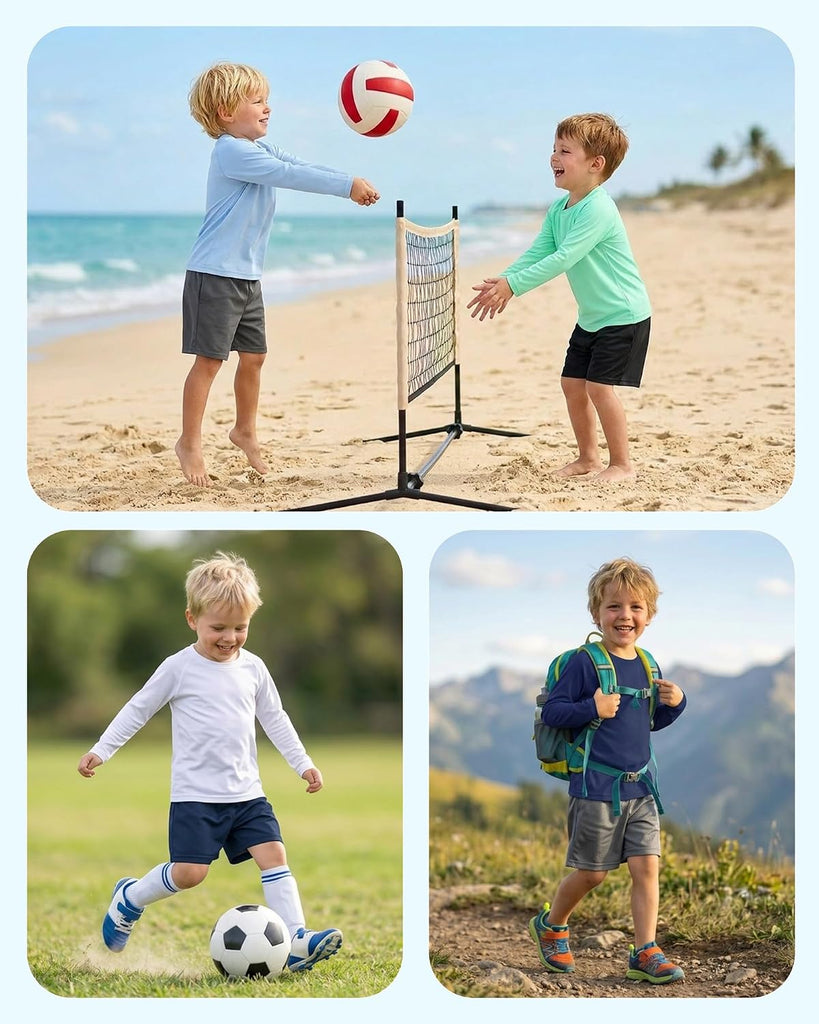 Toddler Boys Long Sleeve Rash Guard Swim Shirts UPF 50+, 6M