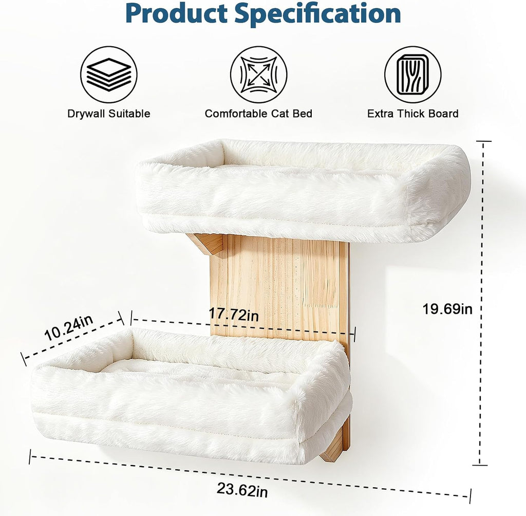 Cat Wall Shelves, 2 Platform Cats Walls Furniture