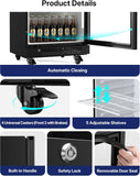 Commercial Beverage Refrigerator, 12.1 Cu.Ft Glass Door Display Refrigerator wit