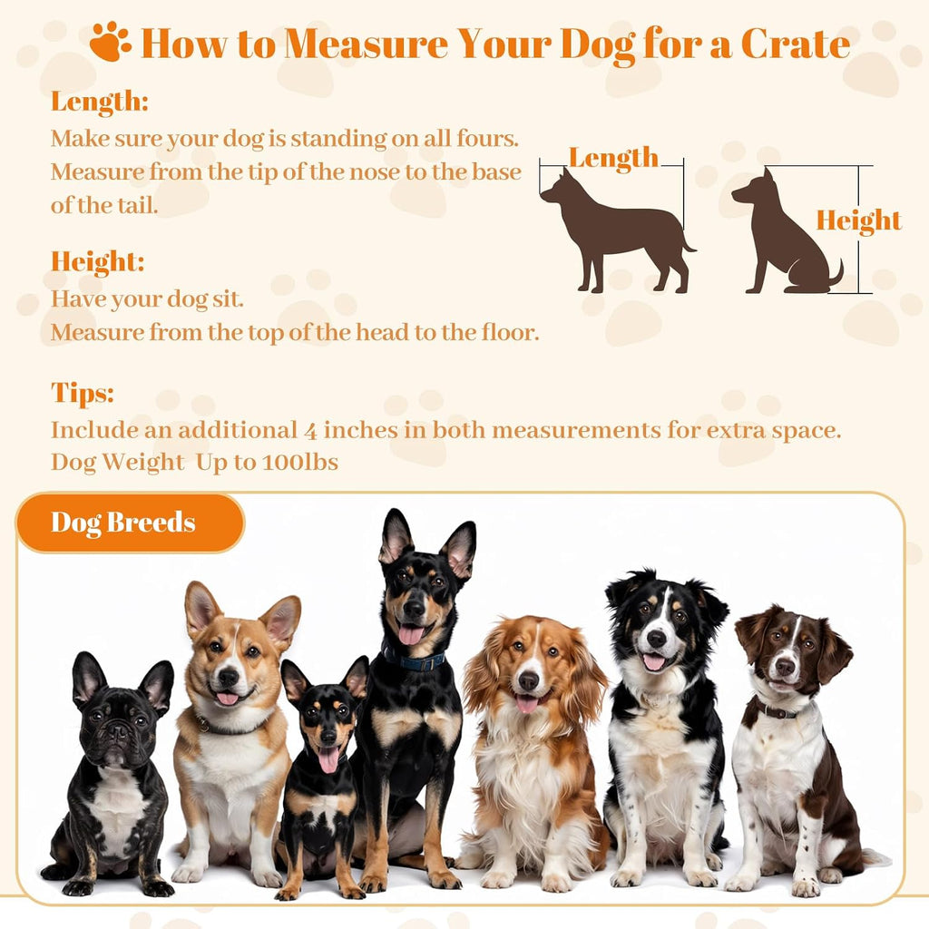 Dog Crate Furniture for Large Dogs, Rustic Brown