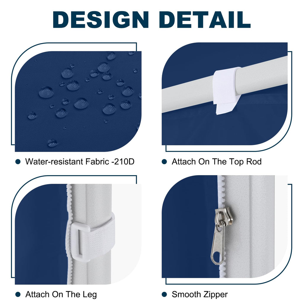 10x10 Pop Up Canopy Sidewall Only1-Pack Navy Blue