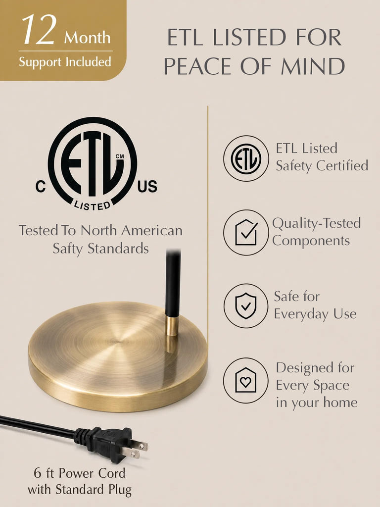 Noah 59" Brass Reading Floor Lamp, Adjustable Over Chair Lamp