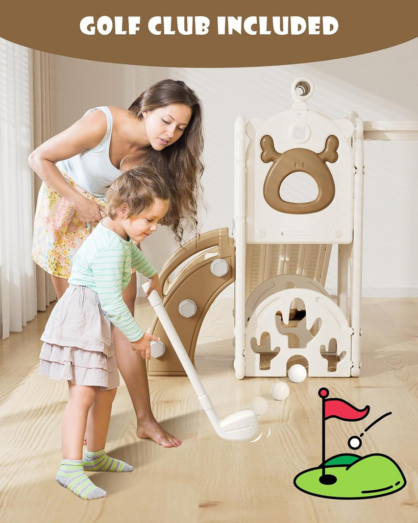 7 in 1 Toddler Slide, Kids Indoor Slide for Toddlers 1-3