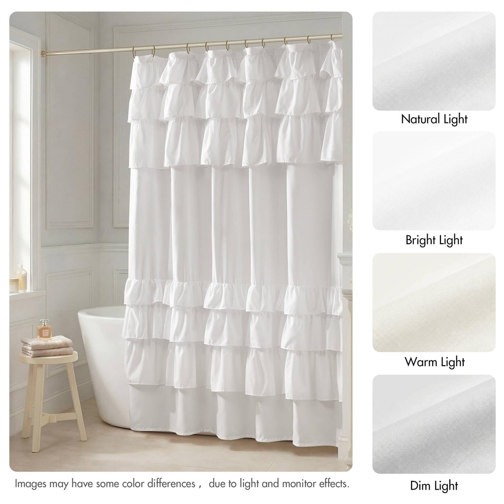 Grace Ruffle, 72"x 72", White