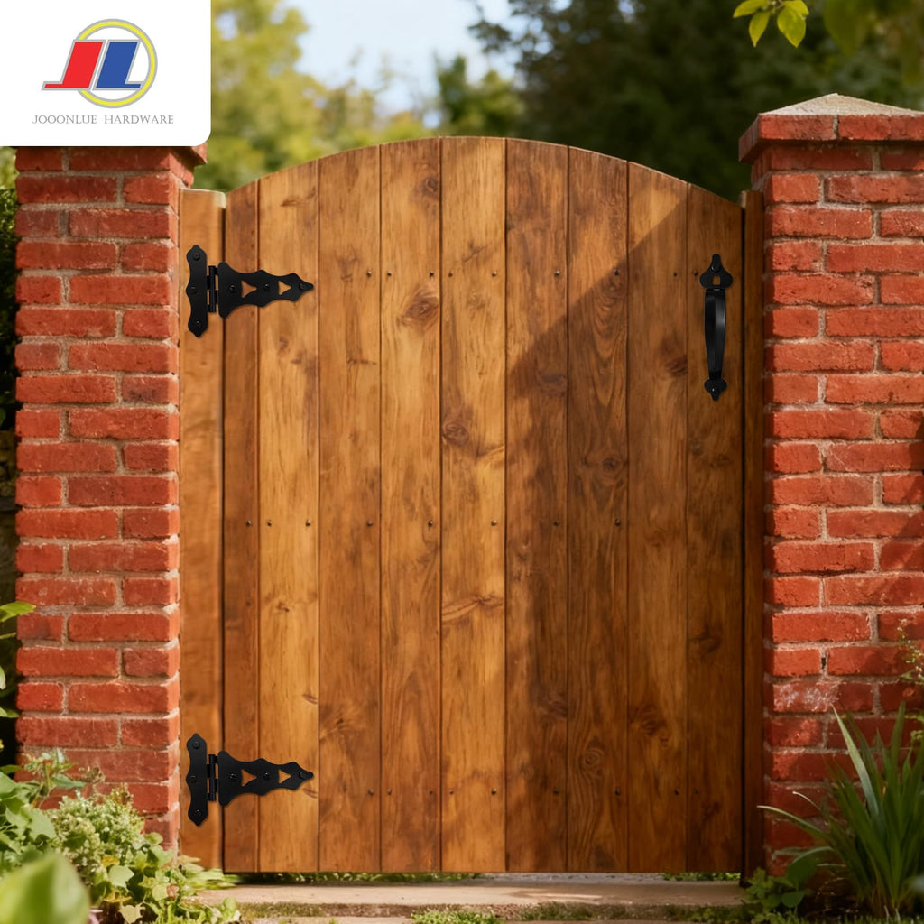 Gate Hinges, Heavy Duty T-Hinge for Wood Fence, 1 Pack