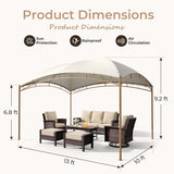 10x13 Outdoor Gazebo, Sturdy Metal Frame Pergola for Patio,  - Image 6