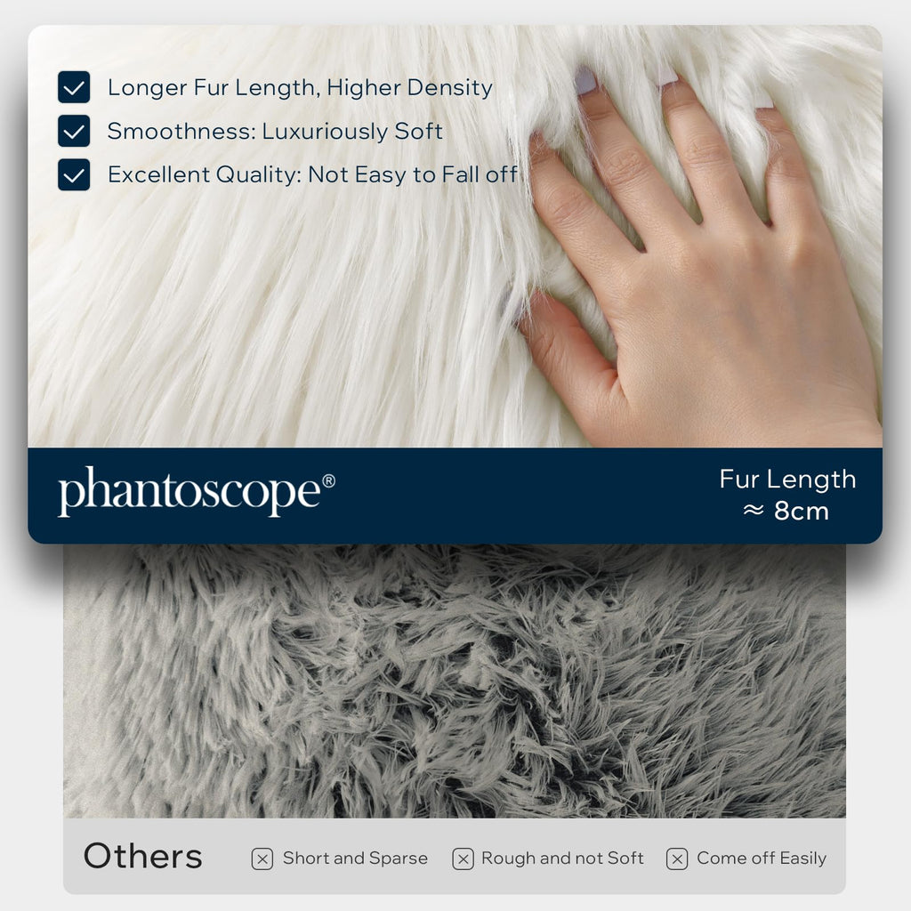 Pack of 2 Faux Fur Solid Throw Decorative Pillow Cover Cushion Covers Luxury Soft Halloween Decorative Pillowcase