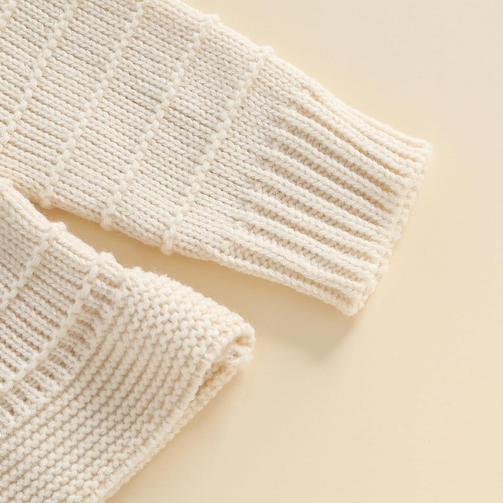 Toddler Girl Ruffle Sweater Cardigan Infant Baby Fall Clothes Winter Warm Long Sleeve Button Up Knitted Jacket Outwear