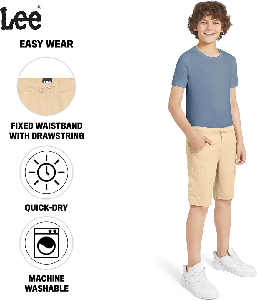Boys Soft Stretch Lightweight Pull On Cargo Shorts for Kids