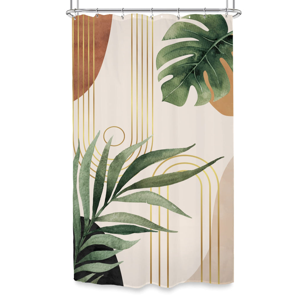 Small Stall Narrow Shower Curtain Bohemian Bathroom Curtain Set