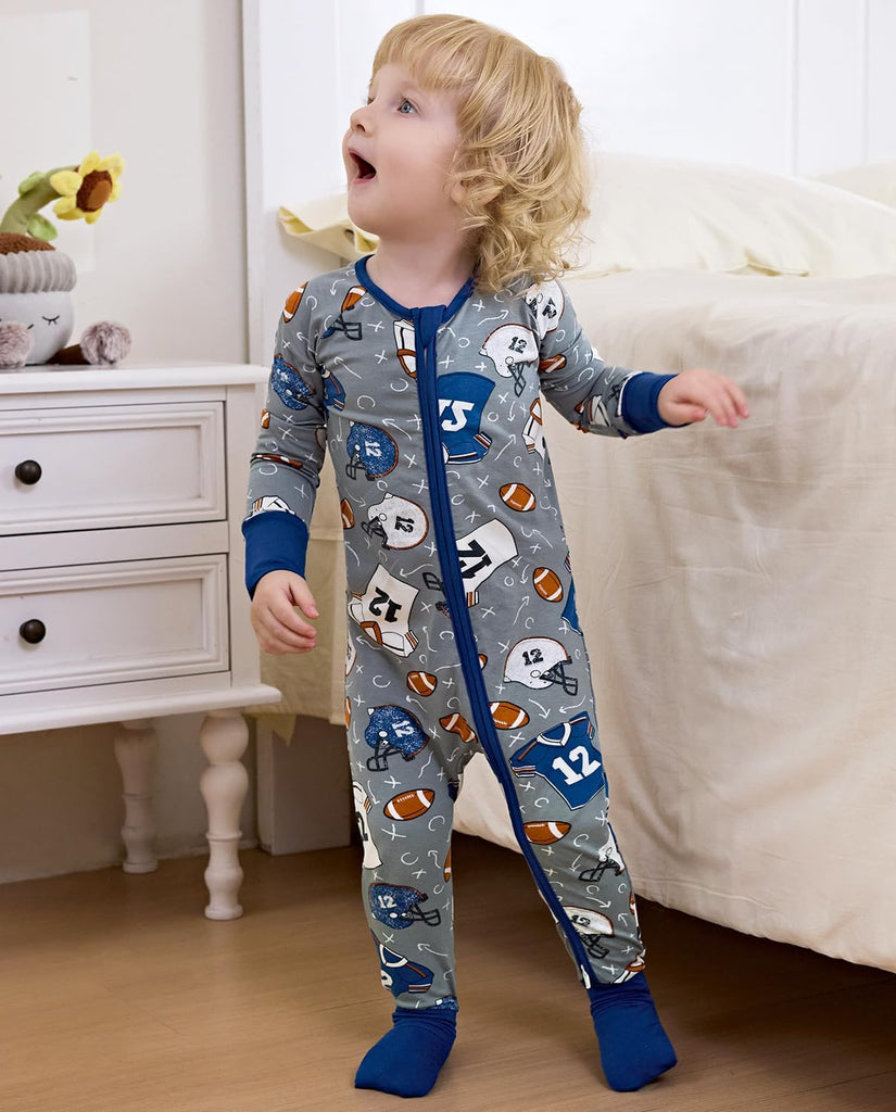 Bamboo Viscose Baby Footie Pajama, Zipper Sleeper Boys Girls