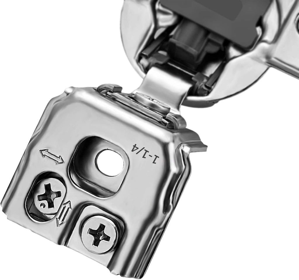 2 Pack 1 Pairs 1-1/4 inch Overlay Soft Close Hinges Hinges Satin Nickel Hidden Hinges Stainless Steel Concealed Hinge