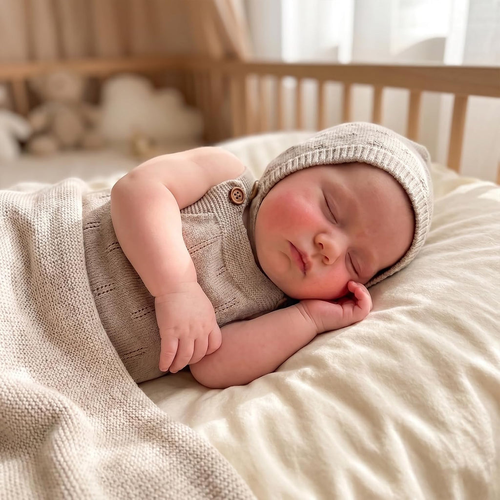 Newborn Girl Boy Outfit Baby Knit Romper Overall with Hat