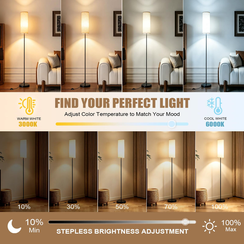 Floor Lamps Set of 2 - Colors Changing LED Standing Room Lights