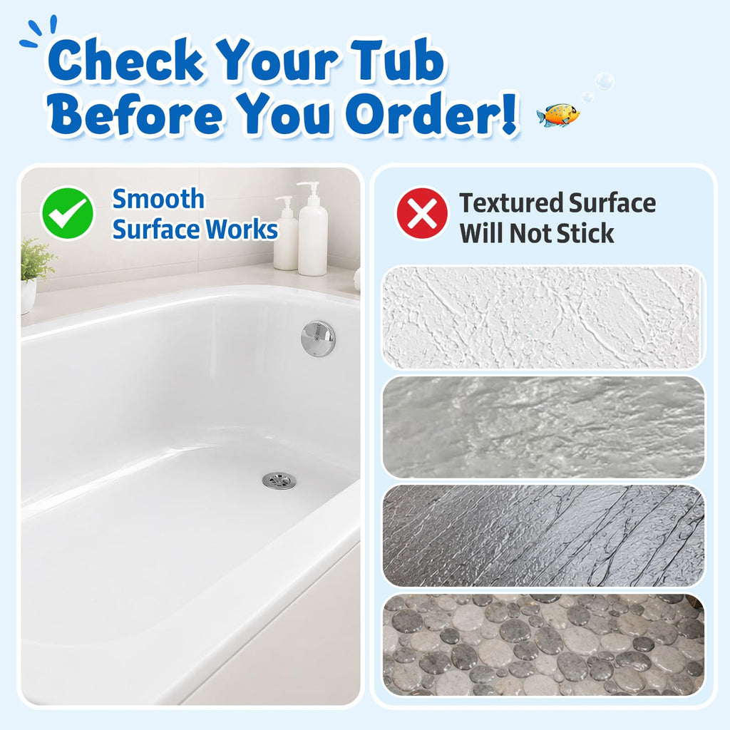 Bath Mat for Tub Non Slip Bathtub Mat Non Slip 40x16 Baby Bath Mat