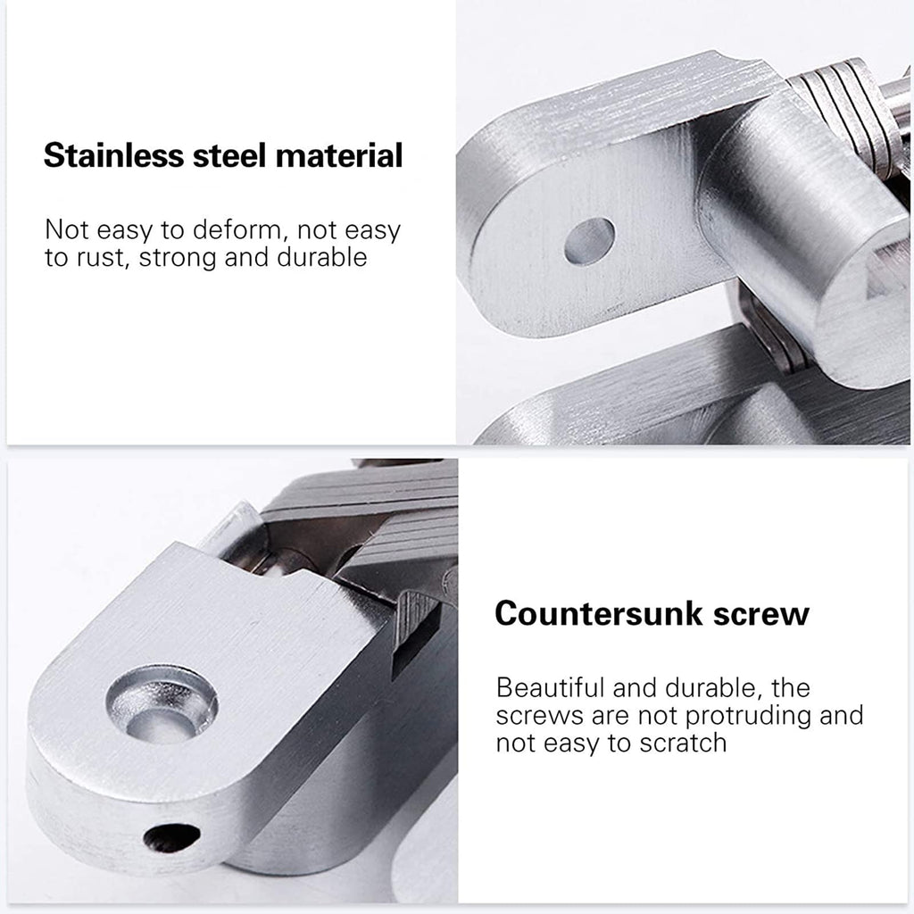 2-Pack Concealed Cross Hinges, 180° Invisible Hinges, 2.36x0.51 in, 44 lb