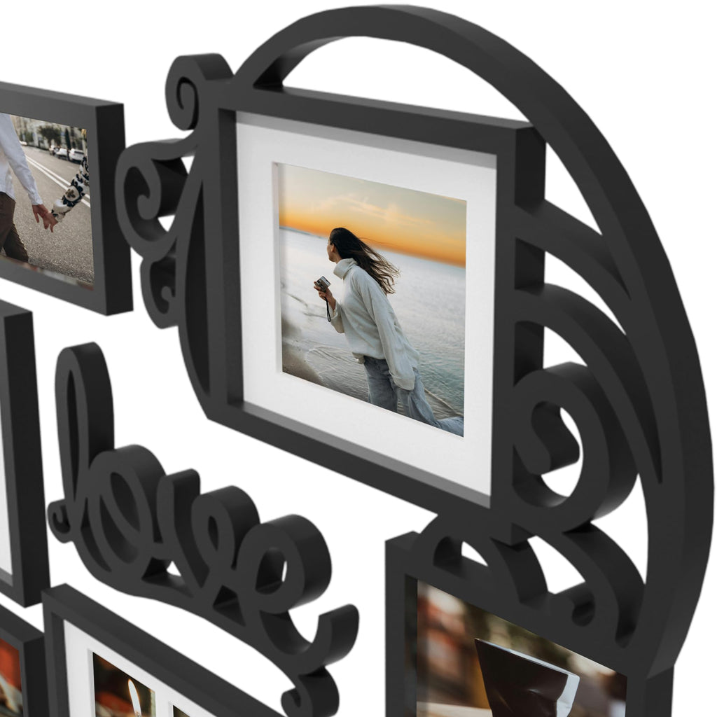 Photo Frame | Plaque College Frame - Valentine Wall Decoration Combination - Brown PVC Picture Frame Selfie Gallery