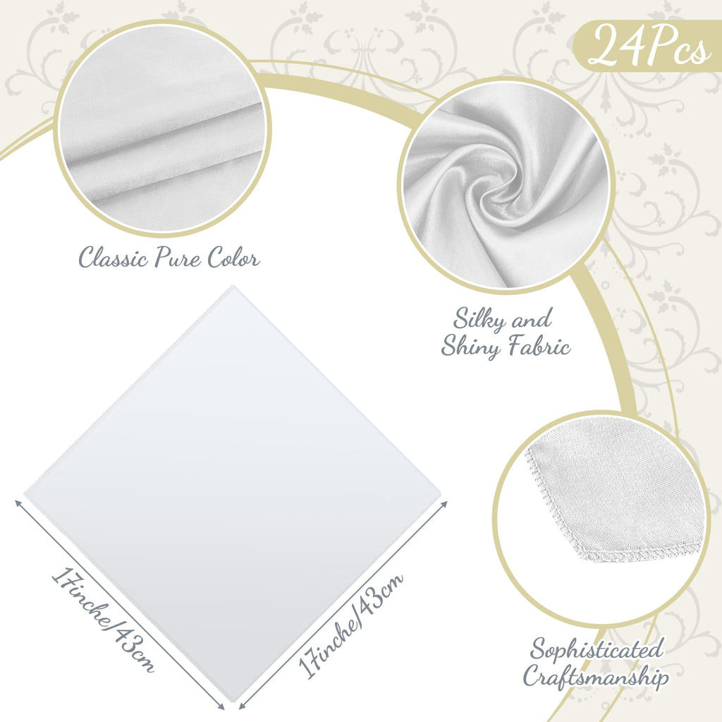 72 Pcs Christmas Charger Plates Set Bulk 24 Pcs 13'' Floral Reef Plates, Napkin Rings and Cloth Napkins Plastic
