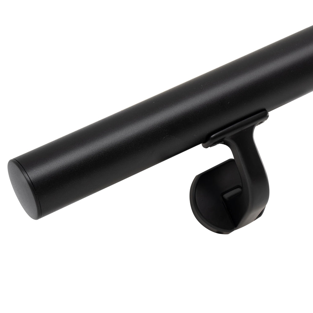17ft Handrails for Indoor Stairs, Deck, Slope, Modern Aluminum Handrail Set, Wall Mounted, with Zink-Alloy Brackets