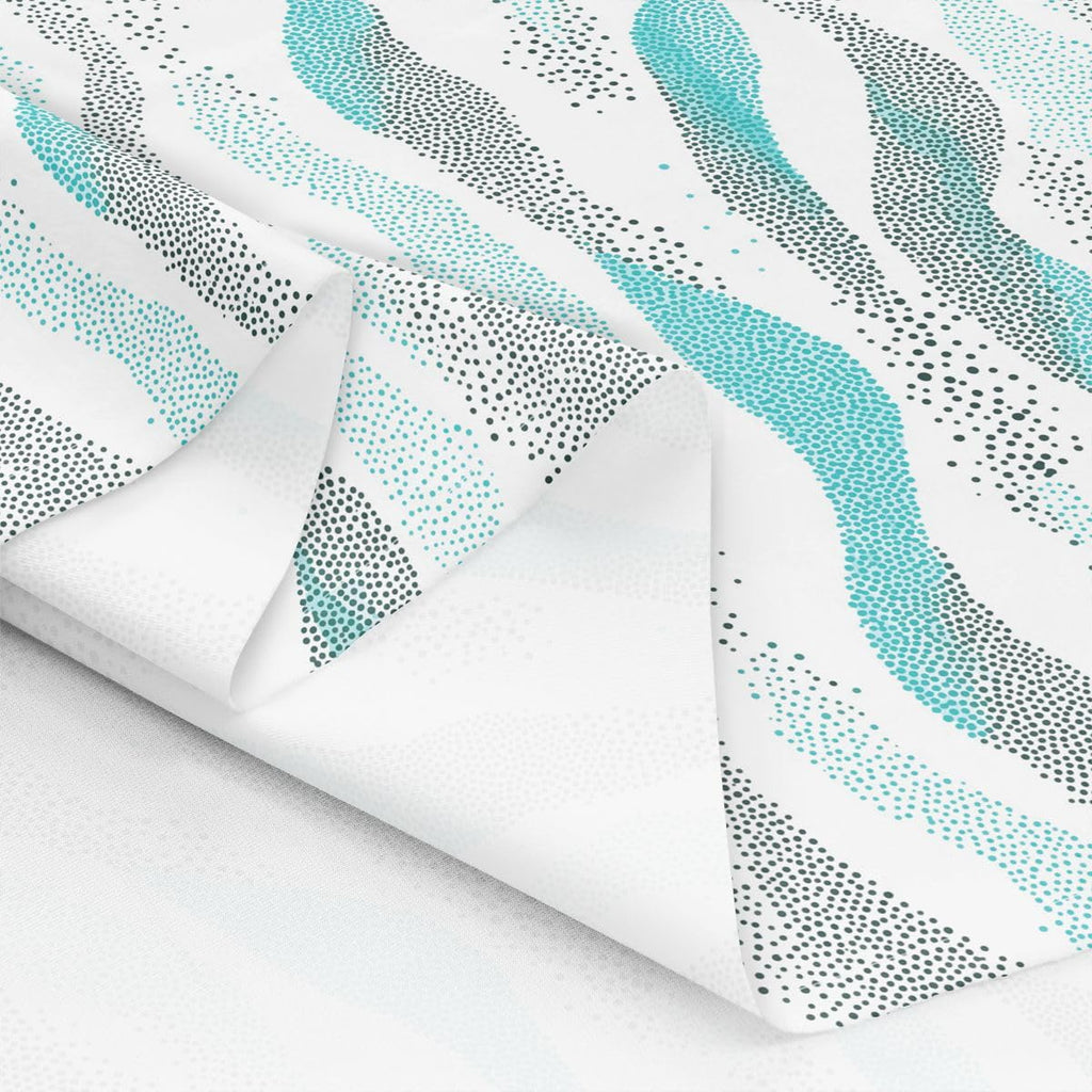 Ocean Wave Fabric by the Yard, Abstract Upholstery Fabric for Chairs