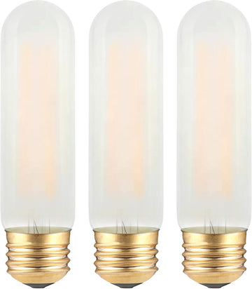 Frosted T10 LED Bulb- Dimmable E26 LED Chandelier Light Bulbs 25W Equivalent- 2700K Soft Warm- 2W Vintage Tubular