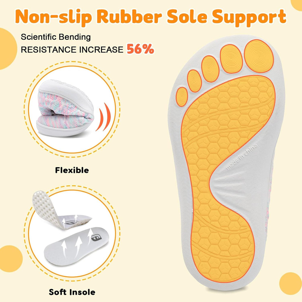 Toddler Shoes Girls Boys Wide Barefoot Shoes Minimalist Walking Sneakers Zero Drop Slip on Tennis Shoe Breathable