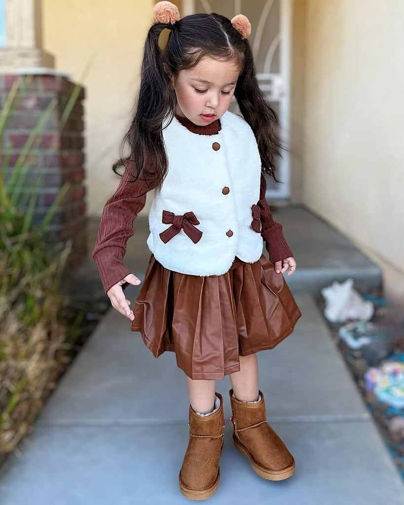 Girls Winter Boots Warm Fur Lined Snow Boots