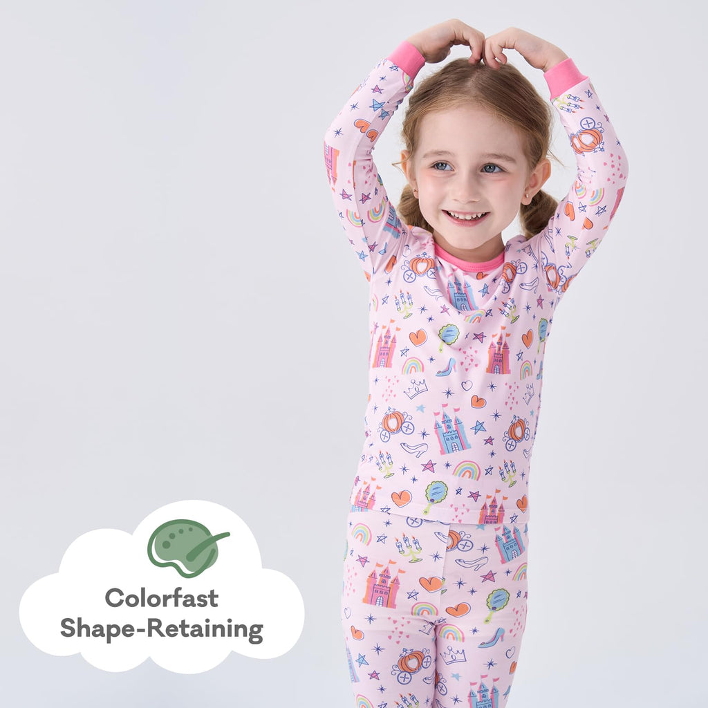 Toddler Viscose from Bamboo Pajamas Set Girls Pjs Castle
