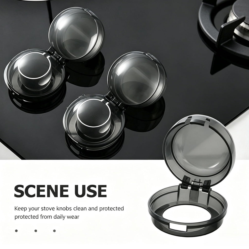 Stove Knob Safety Covers - 6 Pack Heat Resistant Gas Stove Knob Locks Childproof Oven Covers Applicable Pet and Child