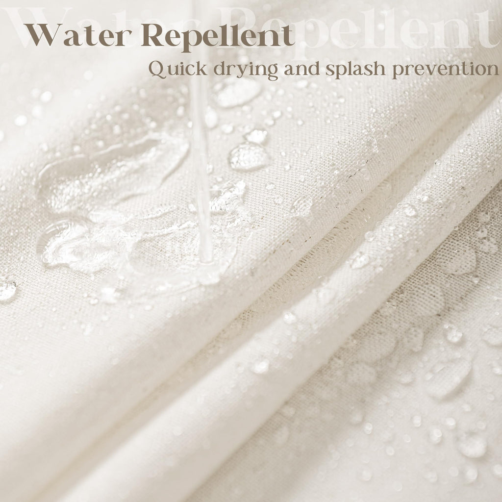 Cream Linen with Tassels Water Repellent 72x72 Inch