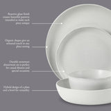 Menlo Park 16-Piece Pottery Clay Stoneware Dinnerware Set