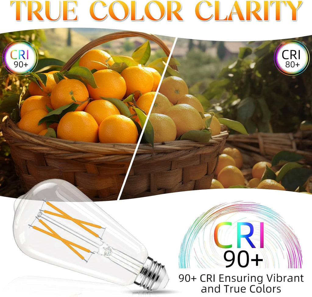 E26 LED Bulb, Soft White 2700K Edison Bulbs, 60 watt Equivalent