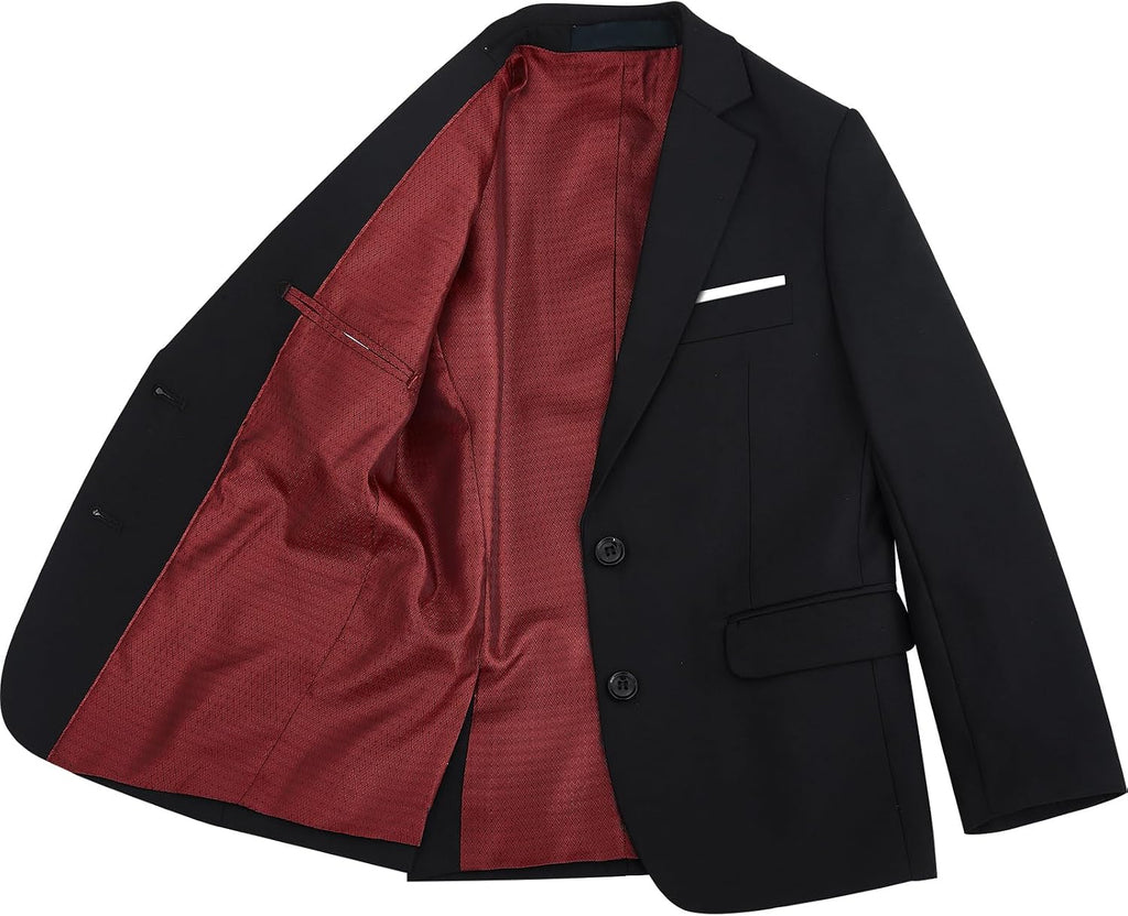 Boys Suit Piece 4 Fits Extra Husky/Husky/Slim/Regular Adjustable Waist + Suspenders