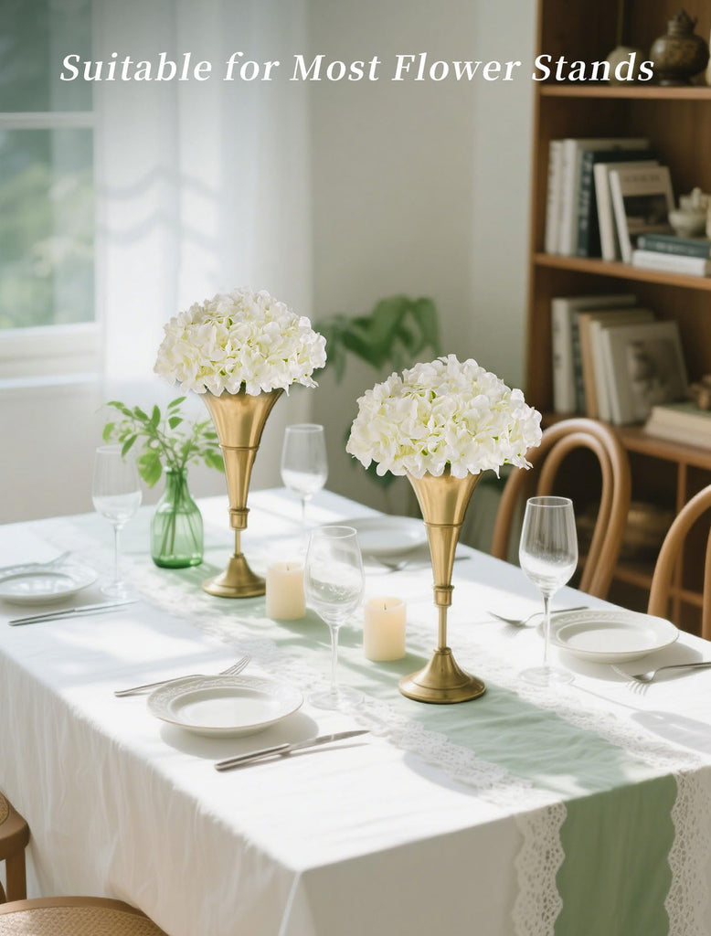 Fake Flower Ball Centerpieces for Wedding, 10 Pcs, White