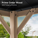 10' x 12' Outdoor Wood Gazebo, Hardtop Gazebo Permanent Wood - Image 7