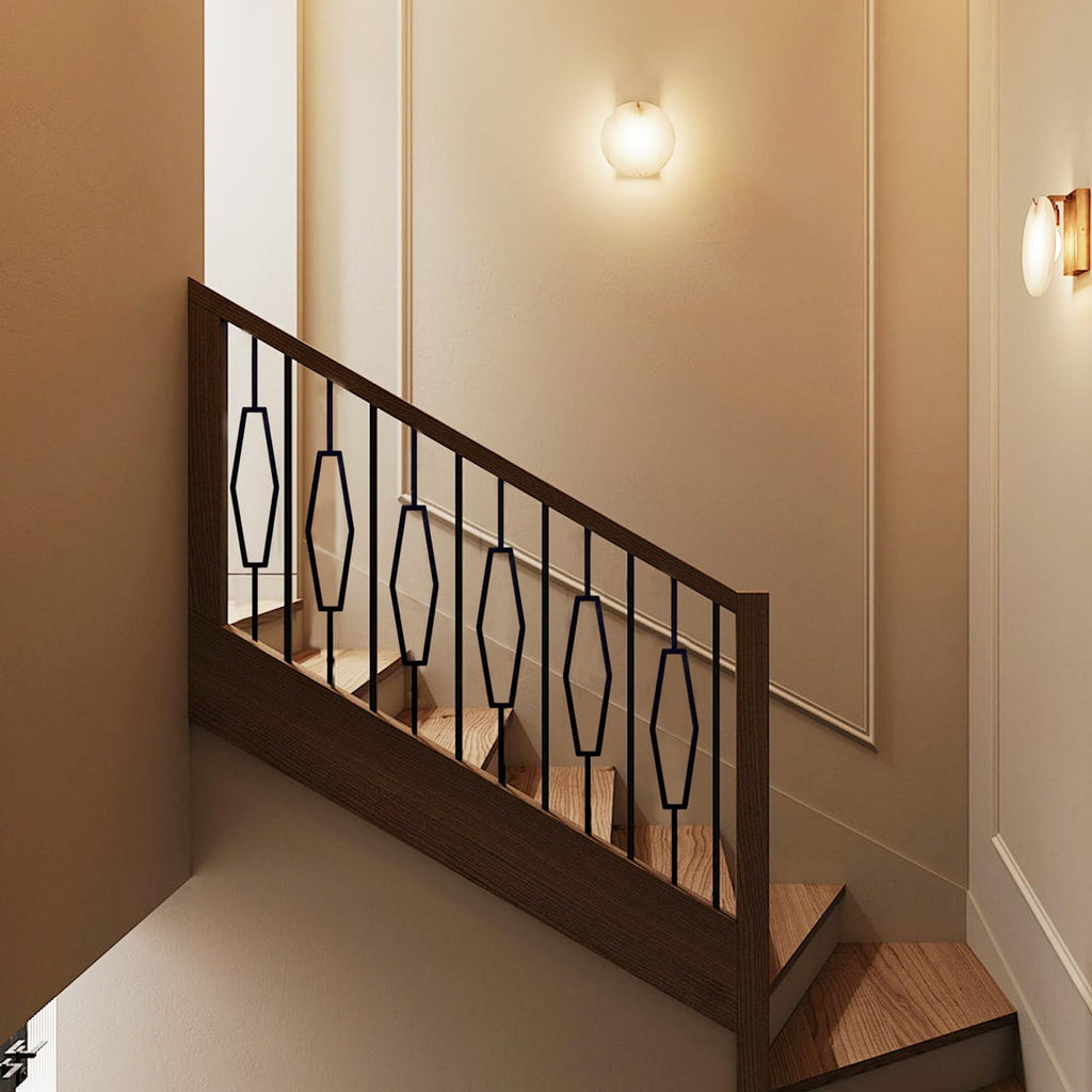 10 Pack Wrought Iron Balusters for Staircase Interior, 44" x1/2" Hollow Deck Spindles Stair Railing Indoor - Metal