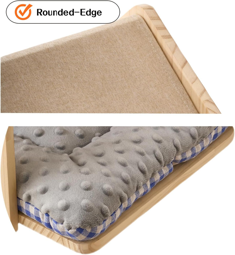 2-Pack Natural Wood Cat Wall House Bed