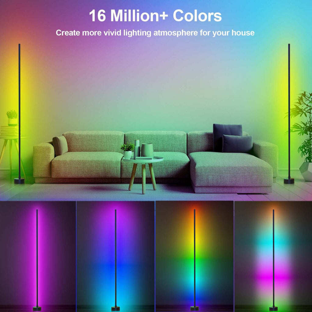 Corner Floor Lamp LED, 2-Pack Smart Corner Lamp