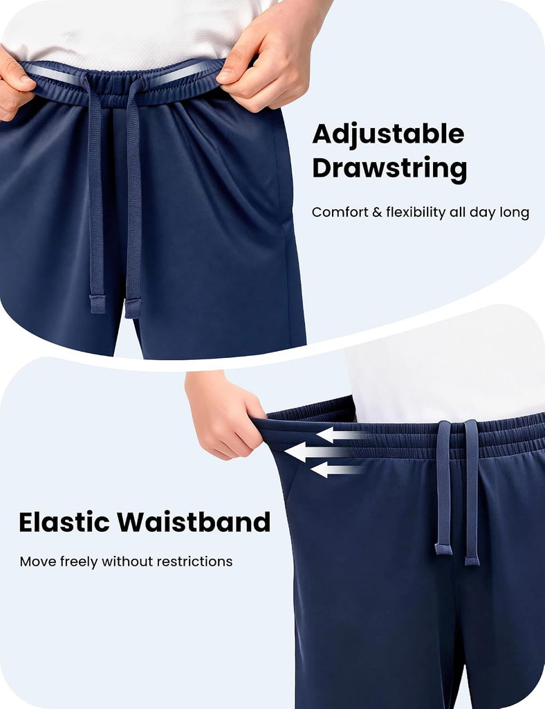 5 Pack Boys Athletic Shorts Basketball Quick Dry with Pockets
